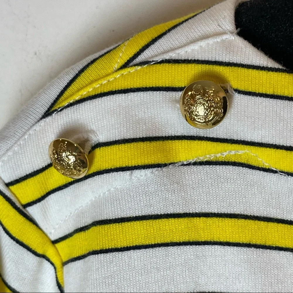 LAUREN Ralph Lauren Yellow Stripe Bell Sleeve Top 3X - Picture 5 of 9
